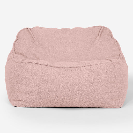 Pufa fotel Sloucher - Boucle Róż_01