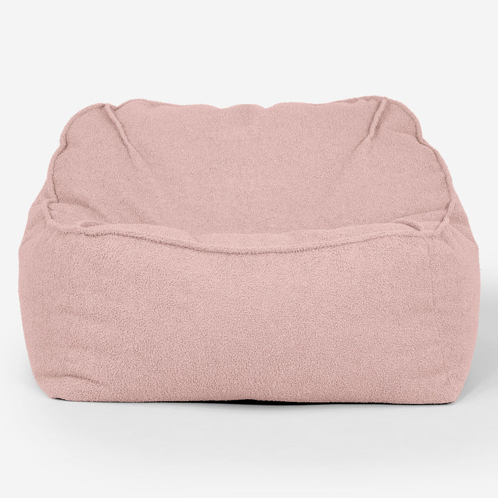Pufa fotel Sloucher - Boucle Róż_01