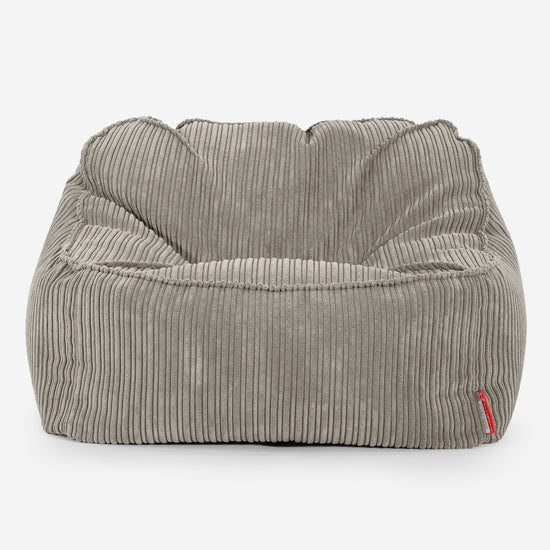 Pufa fotel Sloucher - Klasyczny sztruks Mysi 01