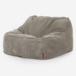 Pufa fotel Sloucher - Klasyczny sztruks Mysi