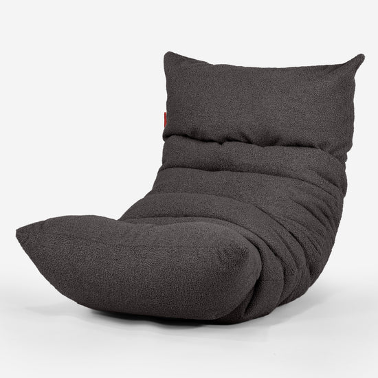 Pufa leżanka Eva - Boucle Grafit szarość_01