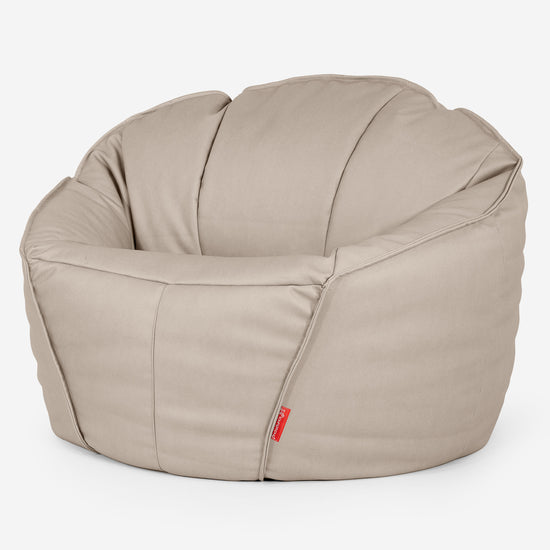 Pufa najlepszy fotel klasyczny dla gracza - Skóra wegańska Kość słoniowa 01