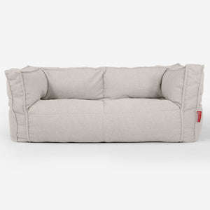 Sofa 2-osobowa pufa Albert - Boucle Kość słoniowa