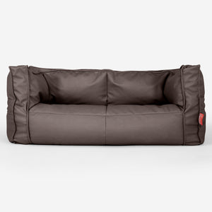 Sofa 2-osobowa pufa Albert - Skóra wegańska Czekolada