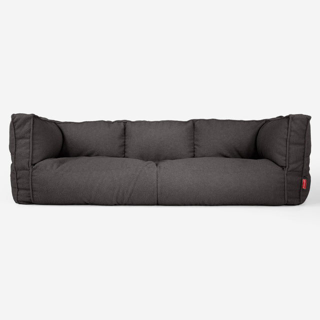 Sofa 3-osobowa pufa Albert - Boucle Grafit szarość_01