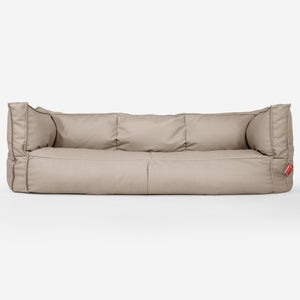 Sofa 3-osobowa pufa Albert - Skóra wegańska Kość słoniowa