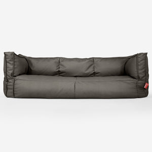 Sofa 3-osobowa pufa Albert - Skóra wegańska Szarość