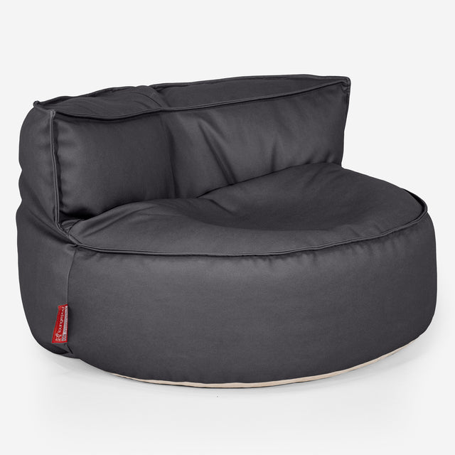 Sofa pufa Chloe - Skóra wegańska Czerń 01