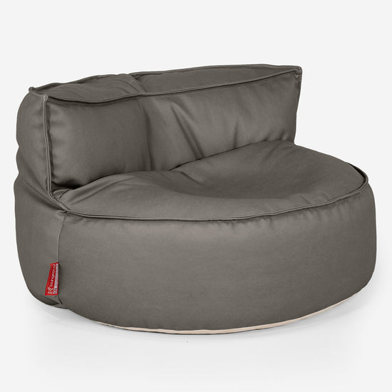 Sofa pufa Chloe - Skóra wegańska Szarość 01