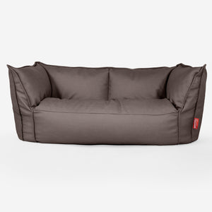 Sofa pufa Ruben - Skóra wegańska Czekolada