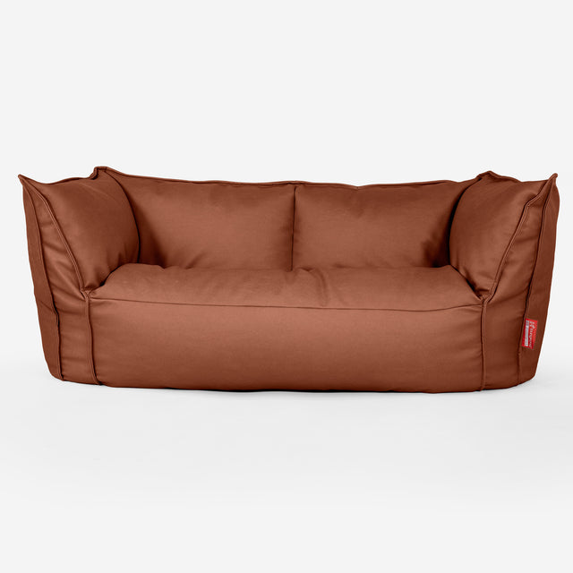 Sofa pufa Ruben - Skóra wegańska Kasztan 01