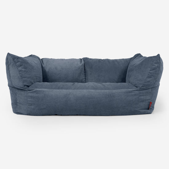 Sofa pufa Ruben - Sztruks wąski prążek Granat 01
