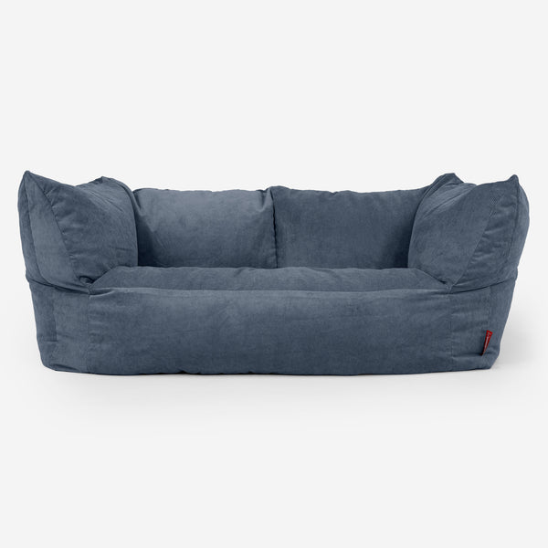 Sofa pufa Ruben - Sztruks wąski prążek Granat 01