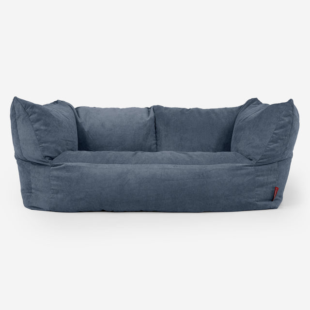 Sofa pufa Ruben - Sztruks wąski prążek Granat 01