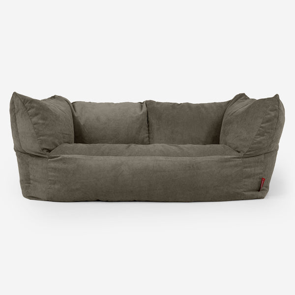 Sofa pufa Ruben - Sztruks wąski prążek Oliwka 01