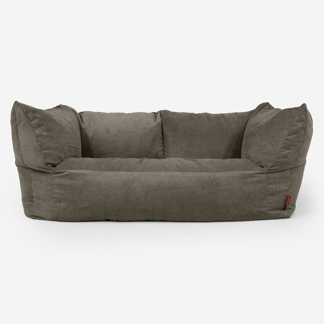 Sofa pufa Ruben - Sztruks wąski prążek Oliwka 01