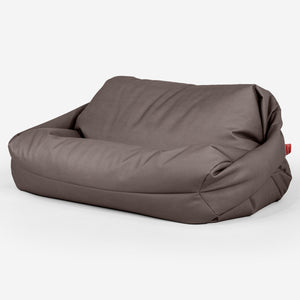 Sofa pufa Sabine - Skóra wegańska Czekolada