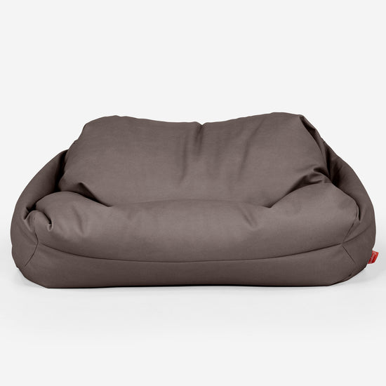 Sofa pufa Sabine - Skóra wegańska Czekolada 02