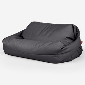 Sofa pufa Sabine - Skóra wegańska Czerń