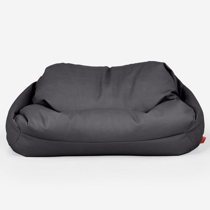 Sofa pufa Sabine - Skóra wegańska Czerń 02