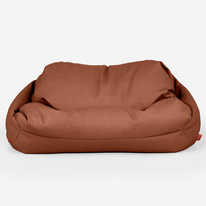 Sofa pufa Sabine - Skóra wegańska Kasztan 02