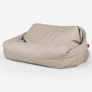 Sofa pufa Sabine - Skóra wegańska Kość słoniowa