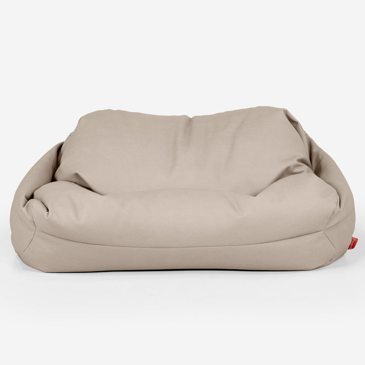 Sofa pufa Sabine - Skóra wegańska Kość słoniowa 02