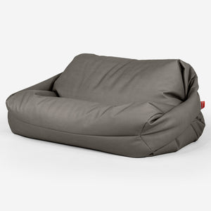 Sofa pufa Sabine - Skóra wegańska Szarość