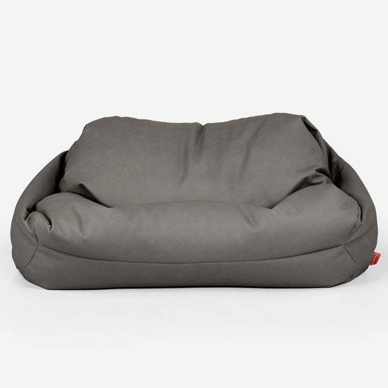Sofa pufa Sabine - Skóra wegańska Szarość 02