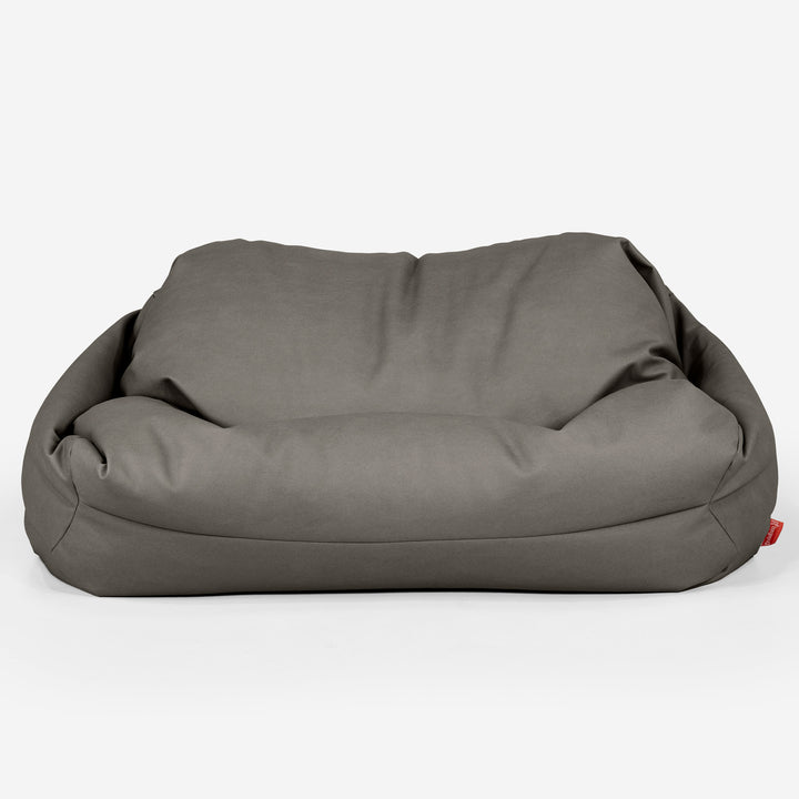 Sofa pufa Sabine - Skóra wegańska Szarość 02