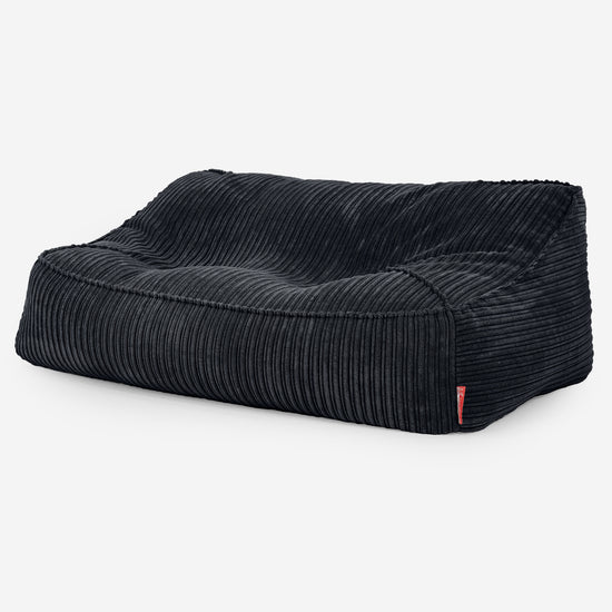 Sofa pufa Sloucher - Klasyczny sztruks Czerń 03