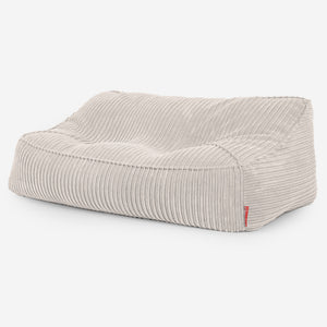 Sofa pufa Sloucher - Klasyczny sztruks Kość słoniowa
