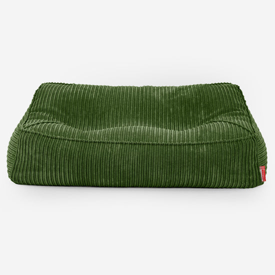 Sofa pufa Sloucher - Klasyczny sztruks Leśna zieleń 01