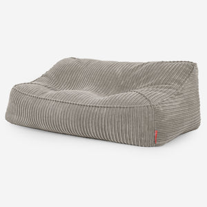 Sofa pufa Sloucher - Klasyczny sztruks Mysi
