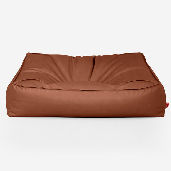 Sofa pufa Sloucher - Skóra wegańska Kasztan 01