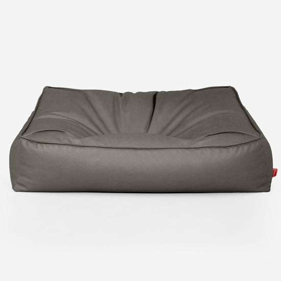 Sofa pufa Sloucher - Skóra wegańska Szarość 01