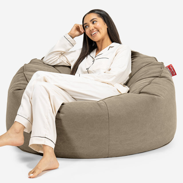 Sofa pufa Mammoth - Sprany dżins Pustynny 01