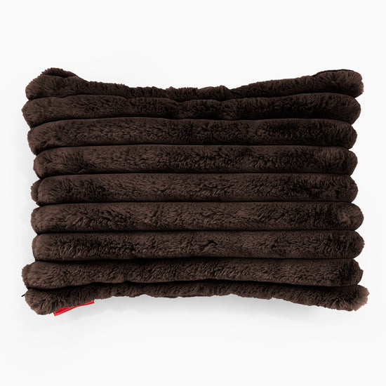 Poszewka na poduszkę ozdobna prostokątna 35 x 50cm - Sztruks ultra plusz Sobolowy 01