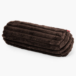 Poszewka na poduszkę ozdobna wałek 20 x 55cm - Sztruks ultra plusz Sobolowy