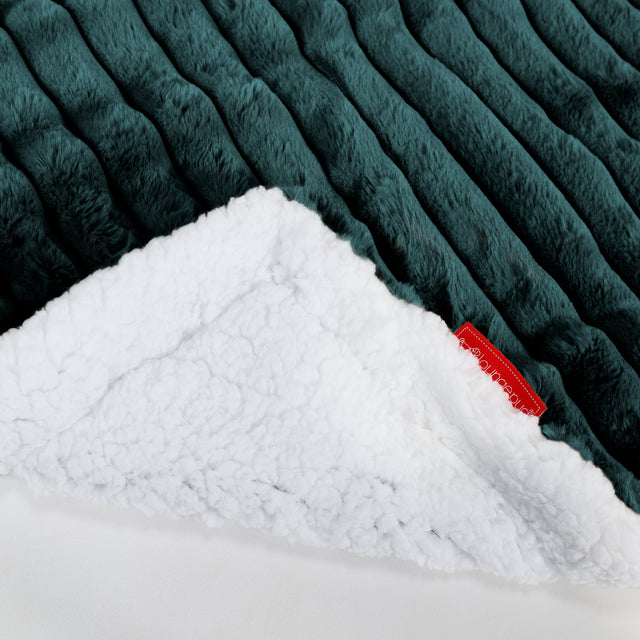 Narzuta / koc Sherpa - Sztruks ultra plusz Turkus 02