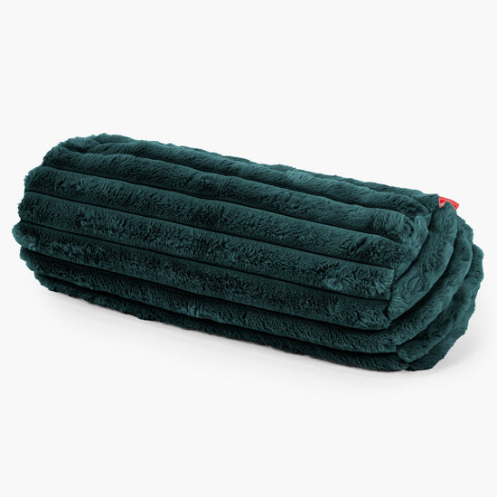 Poszewka na poduszkę ozdobna wałek 20 x 55cm - Sztruks ultra plusz Turkus 01