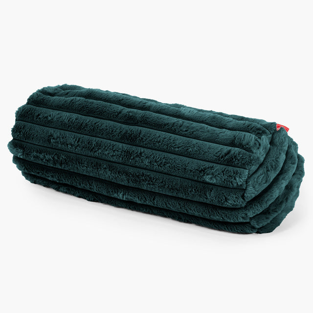 Poszewka na poduszkę ozdobna wałek 20 x 55cm - Sztruks ultra plusz Turkus 01