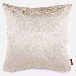 Poszewka na poduszkę ozdobna XL 70 x 70cm - Sztuczne futerko z królika Biel