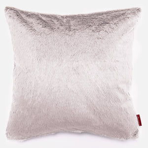 Poszewka na poduszkę ozdobna XL 70 x 70cm - Sztuczne futerko z królika Łosoś