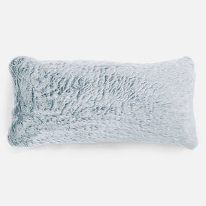 Poszewka na poduszkę XL prostokątna 40 x 70cm - Sztuczne futerko z królika Popielaty