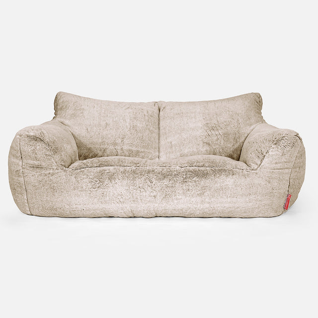 Sofa pufa Josephine - Sztuczne futerko z królika Złoty brąz 01