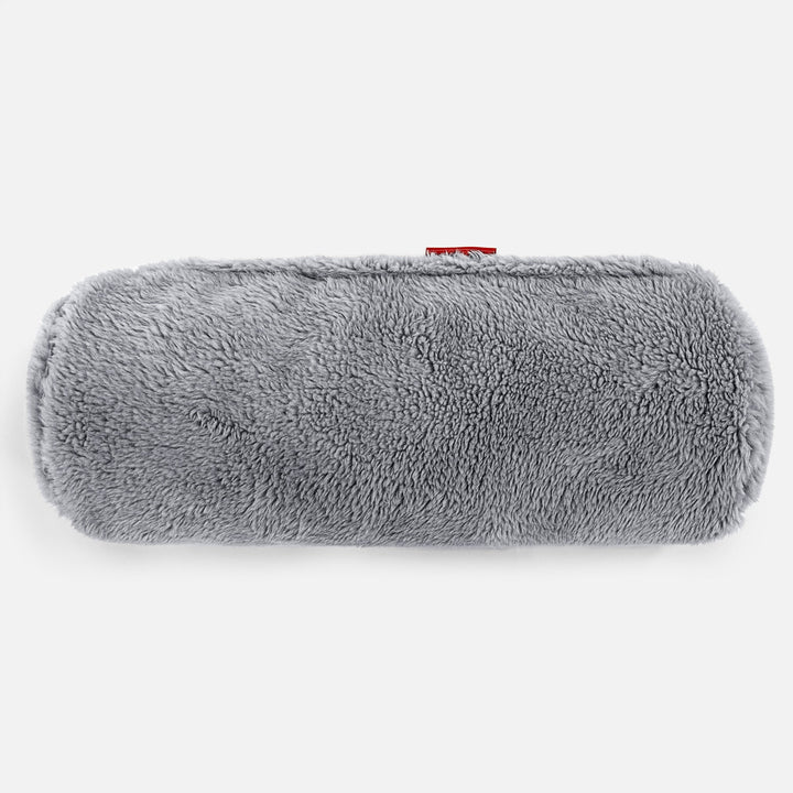 Poduszka ozdobna wałek 20 x 55cm - Sztuczny miś Ciemna szarość 02
