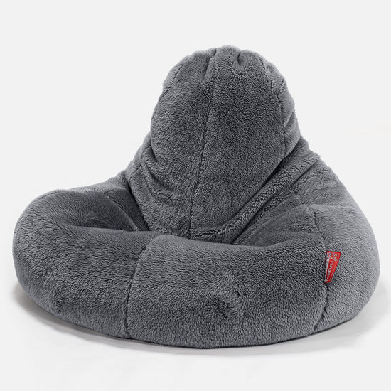 Siedzisko dla graczy pufa sako Ultra Lux - Sztuczny miś Ciemna szarość 01