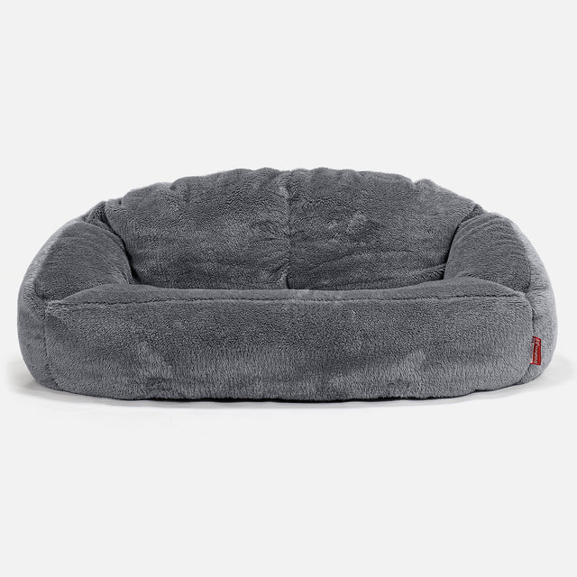 Sofa pufa Bubble - Sztuczny miś Ciemna szarość 01