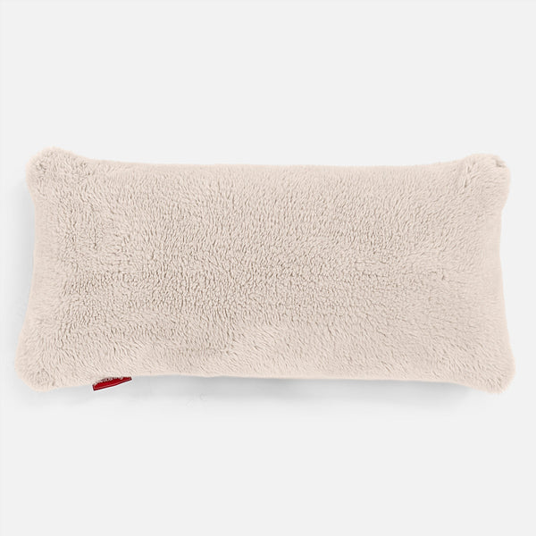 Poduszka XL prostokątna 40 x 80cm - Sztuczny miś Śmietanka 01